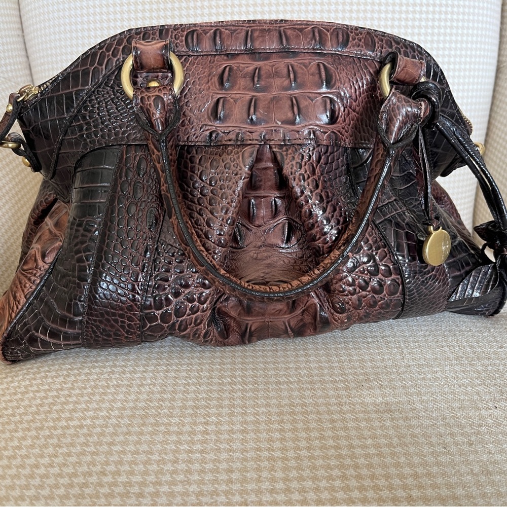 Vintage Brahmin top handle Louise satchel